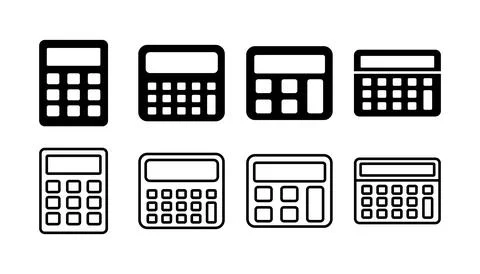 Calculator icon vector. math icon. finances sign Illustrazione stock