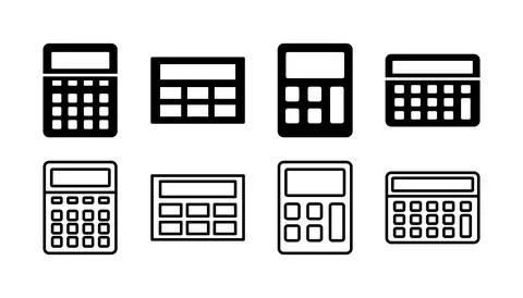 Calculator icon vector. math icon. finances sign Stock Illustration