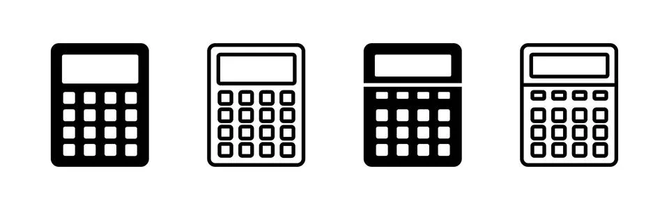 Calculator icon vector. math icon. finances sign Stock Illustration
