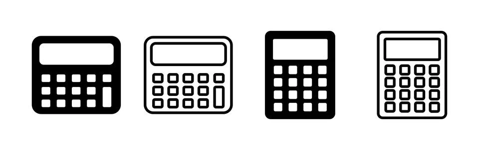 Calculator icon vector. math icon. finances sign Illustrazione stock