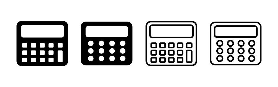Calculator icon vector. math icon. finances sign Illustrazione stock