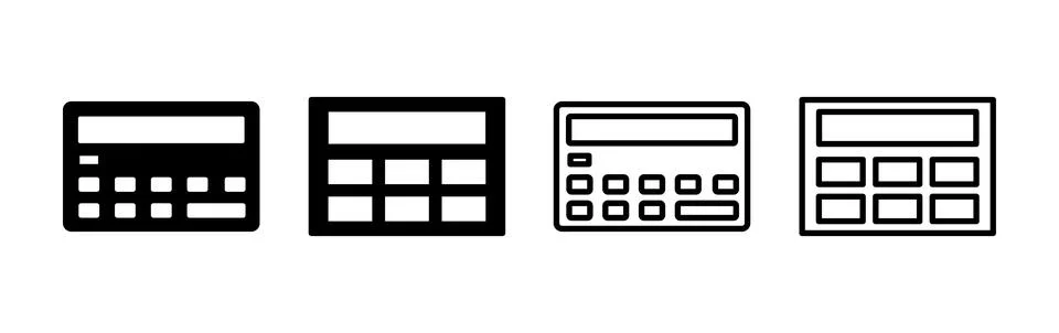Calculator icon vector. math icon. finances sign Stock Illustration