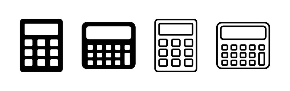 Calculator icon vector. math icon. finances sign Illustrazione stock