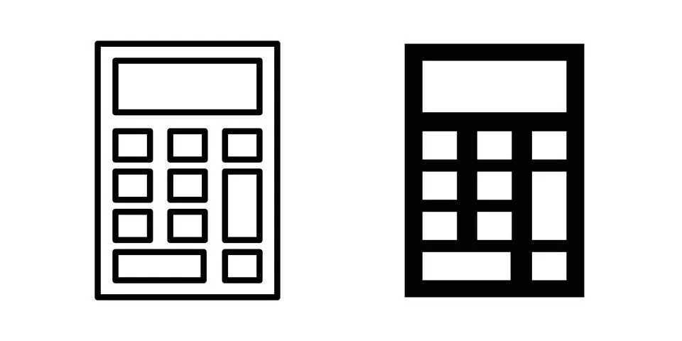 Calculator icon vector symbol graphics Stock Illustration