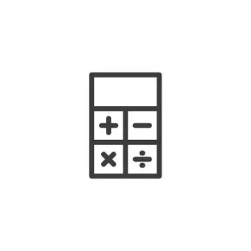Calculator icon vector on white background Stock Illustration