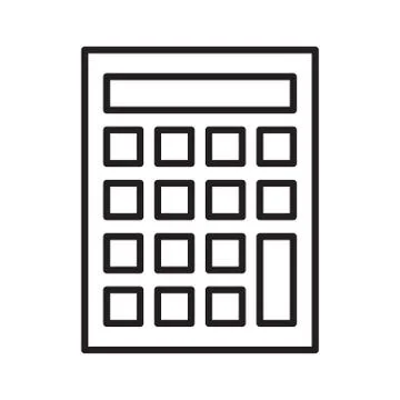 Calculator icon vector on white background Stock Illustration