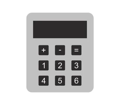 Calculator icon on white background Stock Illustration