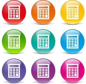Calculator icons Stock Illustration