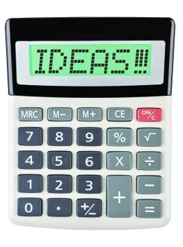 Calculator with IDEAS Foto stock
