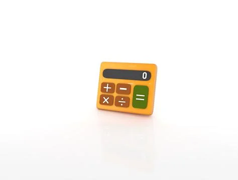 Calculator Illustration 3D Render Image Stock Illustration