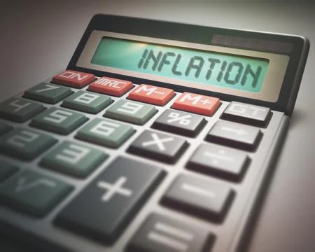 Calculator Inflation Stock Illustration