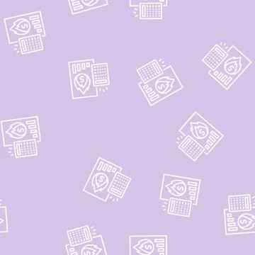 Calculator inflation line seamless pattern Stock Illustration