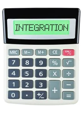 Calculator with INTEGRATION Foto stock