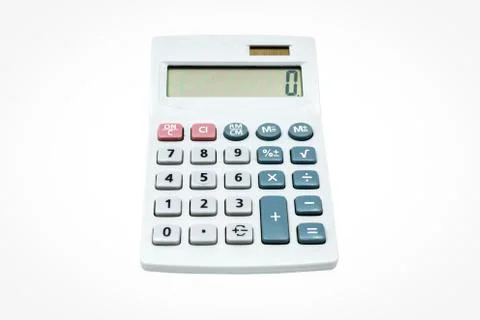 Calculator isolate on the white background Stock Photos