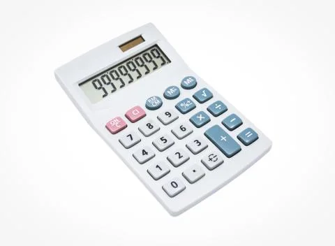 Calculator isolate on the white background Stock Photos