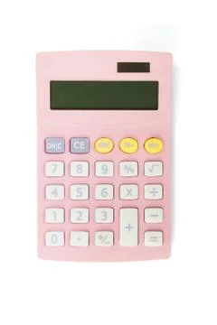 Calculator isolate in white background. Foto stock