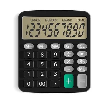 Calculator. Isolated object. White background. Vector. Stock Illustration