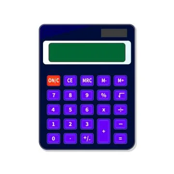 Calculator isolated on white background Stock Illustration