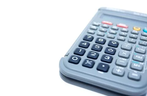 Calculator isolated on white background Stock Photos