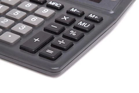 Calculator isolated on white background Stock Photos