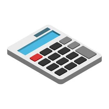 Calculator isometric 3d icon Stock Illustration