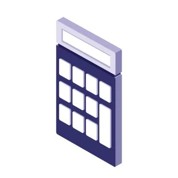 Calculator isometric symbol Illustrazione stock