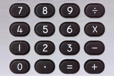 Calculator keypad close-up Stock Photos