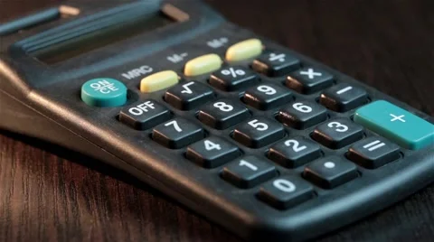 Calculator keys digits melted with high temperature. Looks like a financial 스톡 동영상 47783782