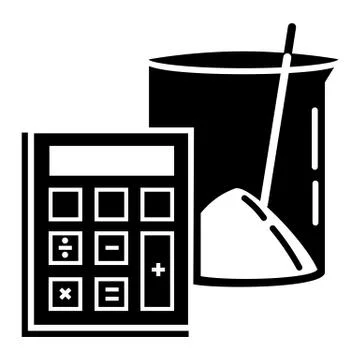 Calculator lab beaker icon, simple style 스톡 일러스트