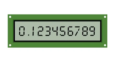Calculator lcd display number clock time numeral timer. LCD display vector alarm イラスト素材
