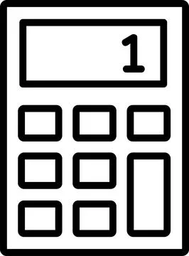 Calculator Line Icon Design Stock Illustration