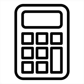 Calculator line icon vector illustration isolated on white background 스톡 일러스트