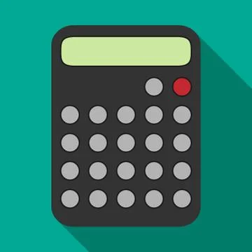 Calculator with long shadow Stock Illustration