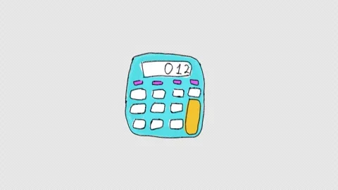 Calculator Looping School Icon Stock Footage 313890889