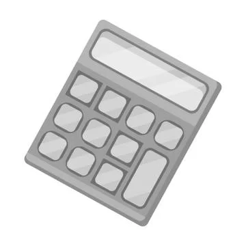 Calculator. Machine to quickly count data. Math .School And Education single Stock Illustration