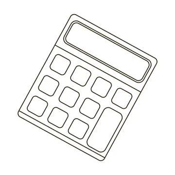 Calculator. Machine to quickly count data. Math .School And Education single Stock Illustration