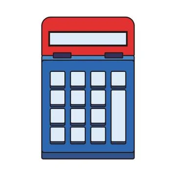Calculator math acount device icon Stock Illustration
