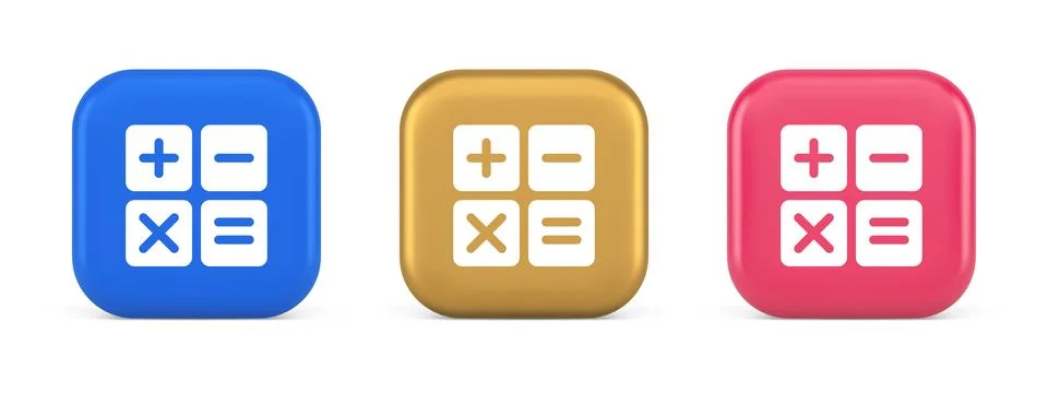 Calculator math counting button accounting balance mathematics financial ke.. Illustrazione stock