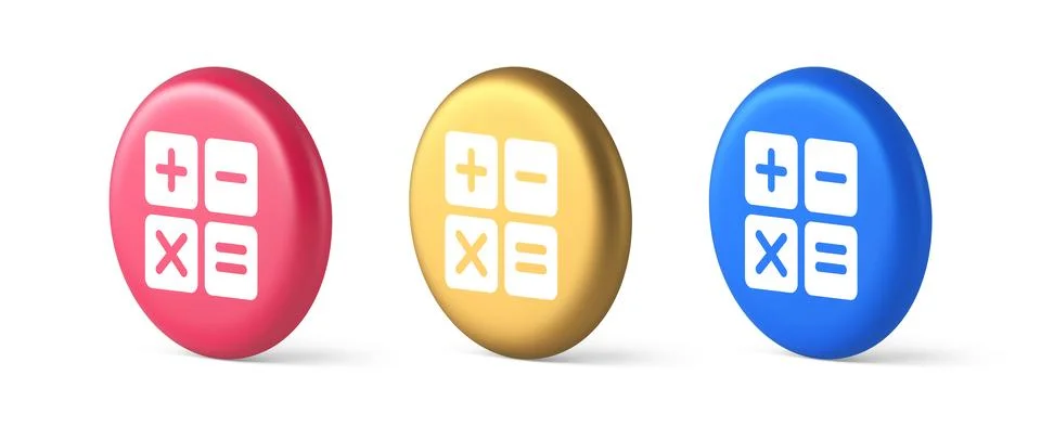 Calculator math counting button accounting balance checking mathematics finan Illustrazione stock