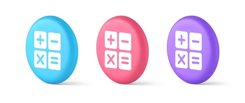Calculator math counting button accounting balance mathematics financial ke.. Illustrazione stock