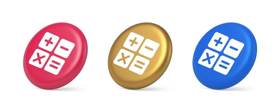 Calculator math counting button accounting balance mathematics financial ke.. Illustrazione stock