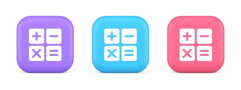 Calculator math counting button accounting balance mathematics financial ke.. Illustrazione stock