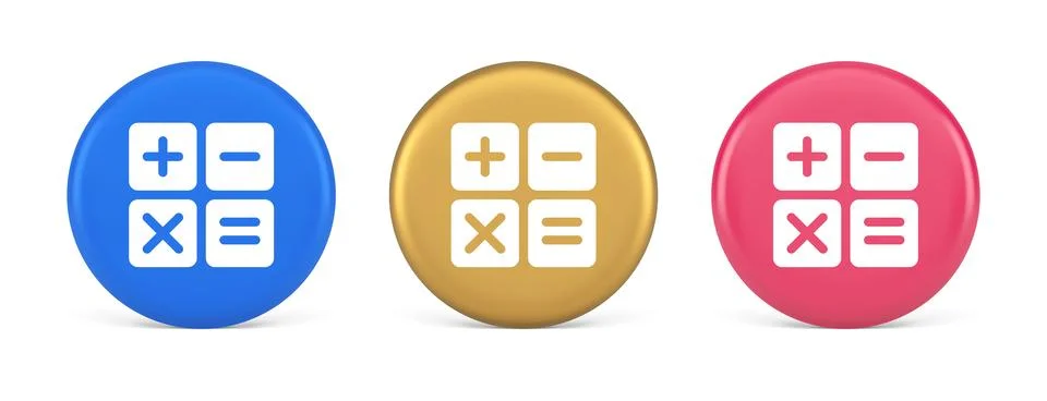 Calculator math counting button accounting balance mathematics financial ke.. Illustrazione stock