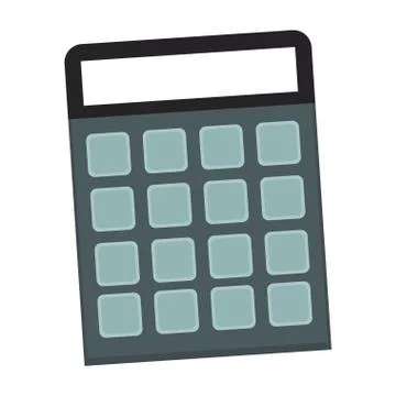 Calculator math device cartoon Illustrazione stock