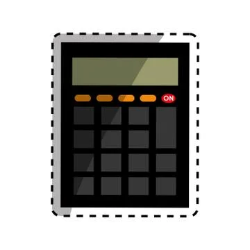 Calculator math device Illustrazione stock