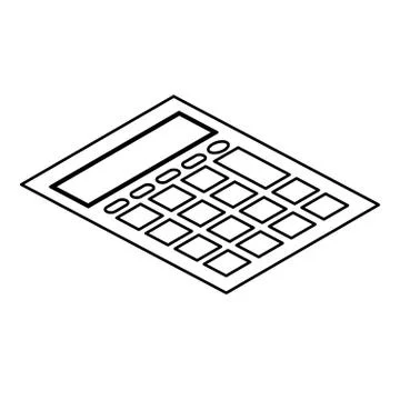 Calculator math device Illustrazione stock