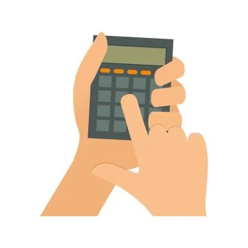 Calculator math device Illustrazione stock