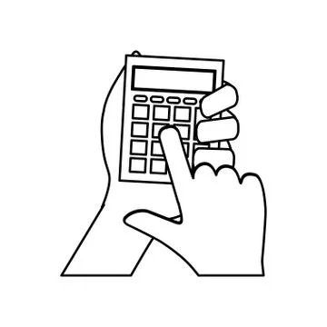 Calculator math device Illustrazione stock