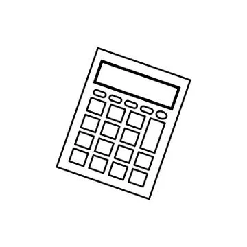Calculator math device Illustrazione stock