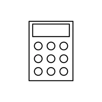 Calculator math device Illustrazione stock